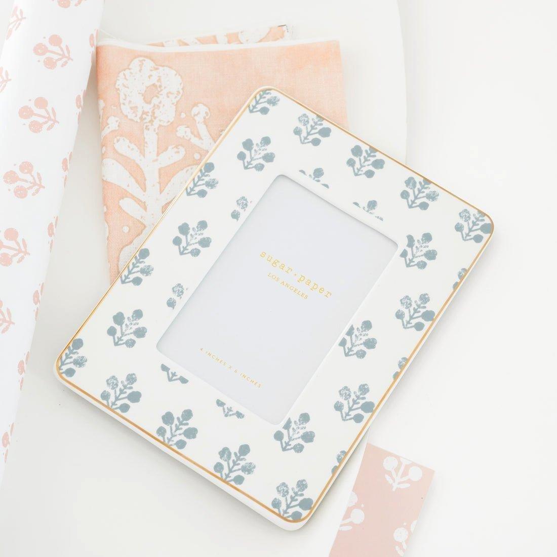 Dusty Blue Floral Frame image number 2