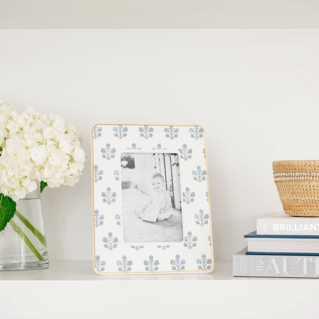 Dusty Blue Floral Frame image number 3