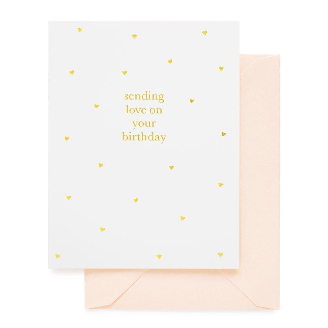 Sending Love On Your Birthday Greeting Card