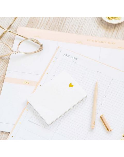 Mini Pad, Gold Heart