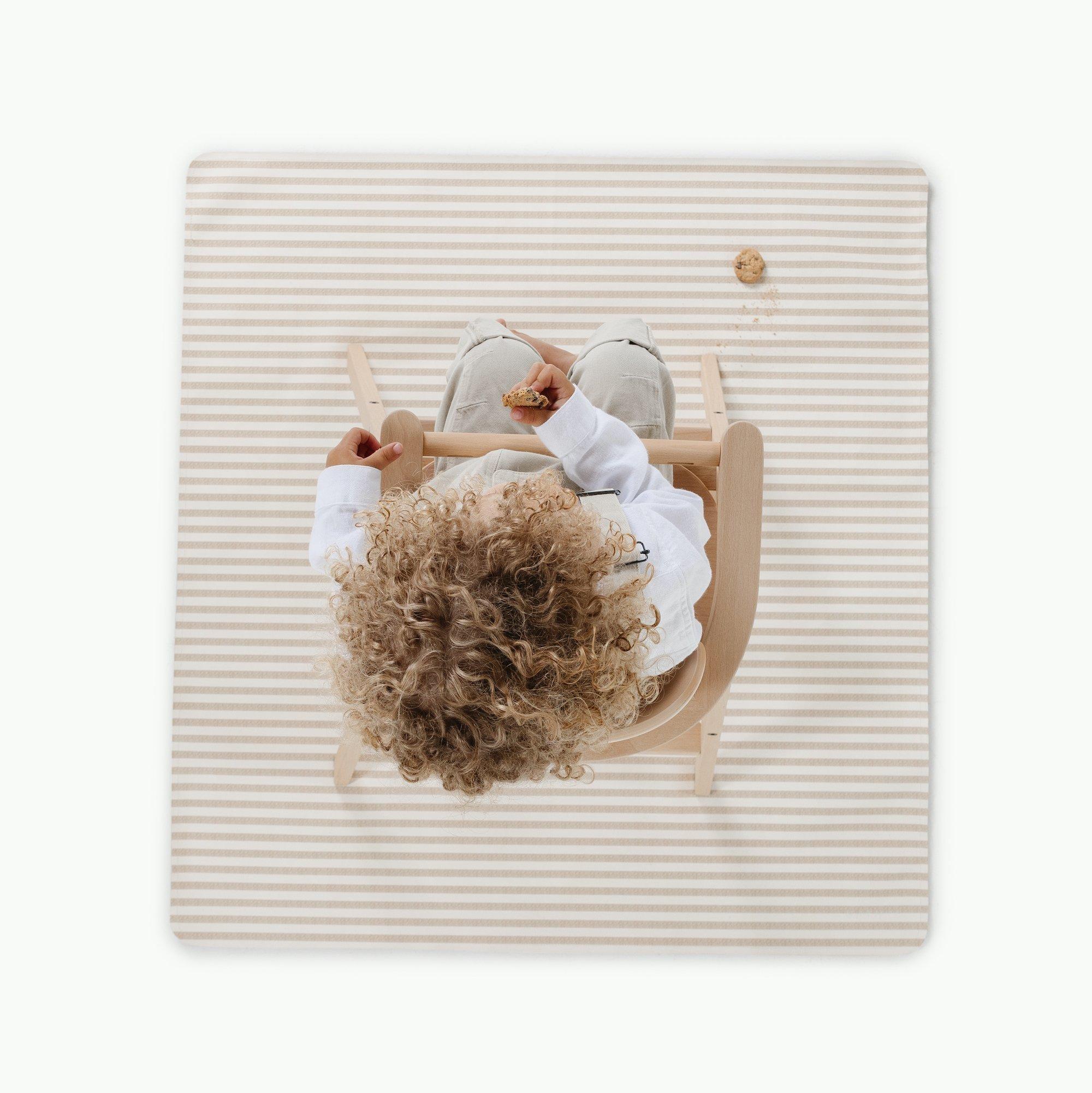 Cafe Stripe High Chair Mat image number 1