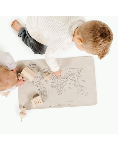 World Map Changing Mat