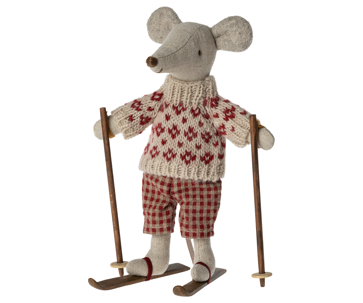 Winter Mouse with Ski Set, Mum image number 1