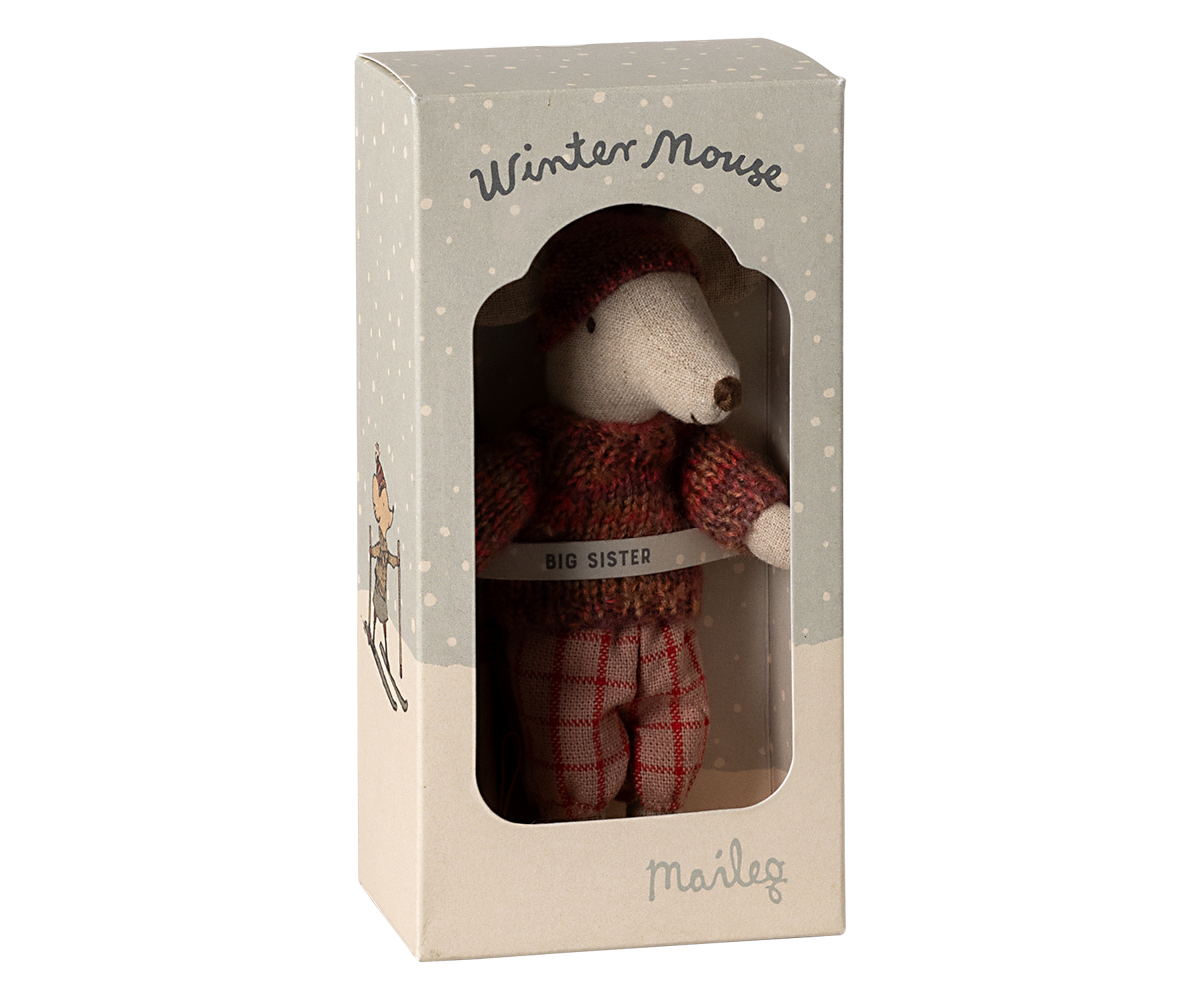 Winter mouse with ski set, Big sister - Rose image number 1