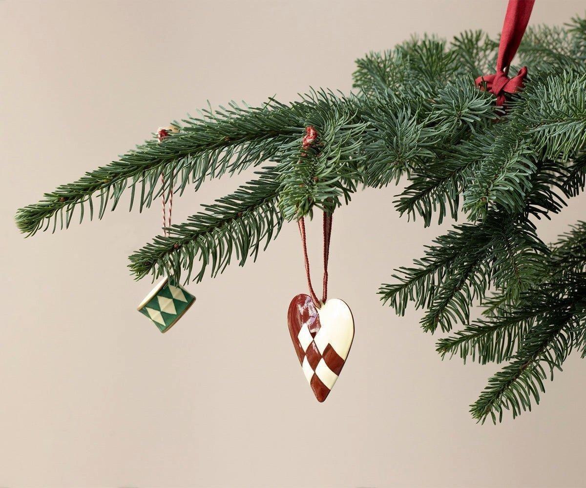 Metal ornament, Large heart - Red image number 1