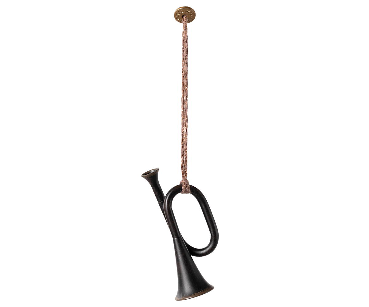 Metal ornament, Trumpet - Anthracite image number 0