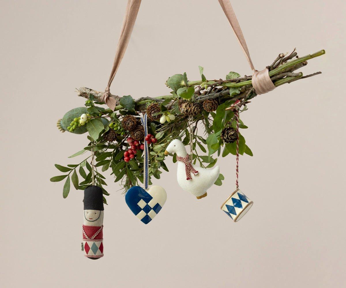 Metal ornament, Small drum - Dark blue image number 1