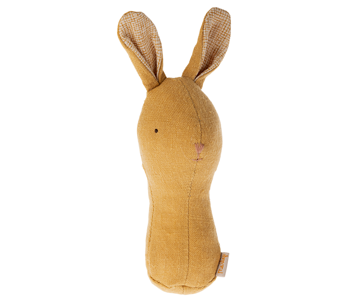 Lullaby Friend Rattles, Bunny - Dusty Yellow image number 1
