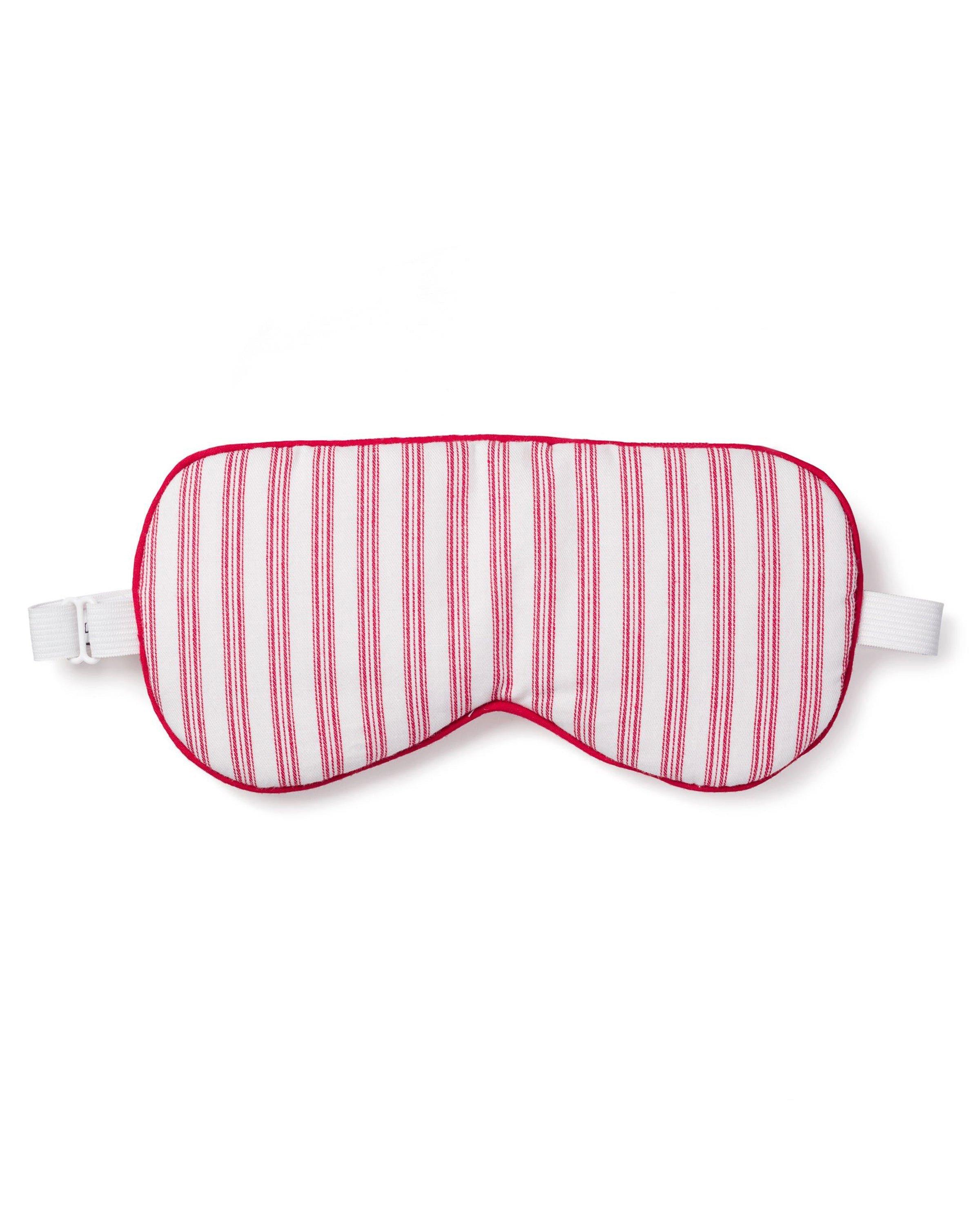 Adult's Twill Sleep Mask in Antique Red Ticking