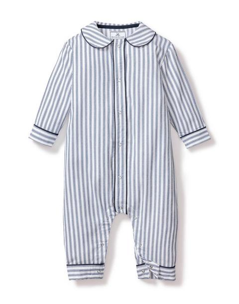 Navy French Ticking Cambridge Romper