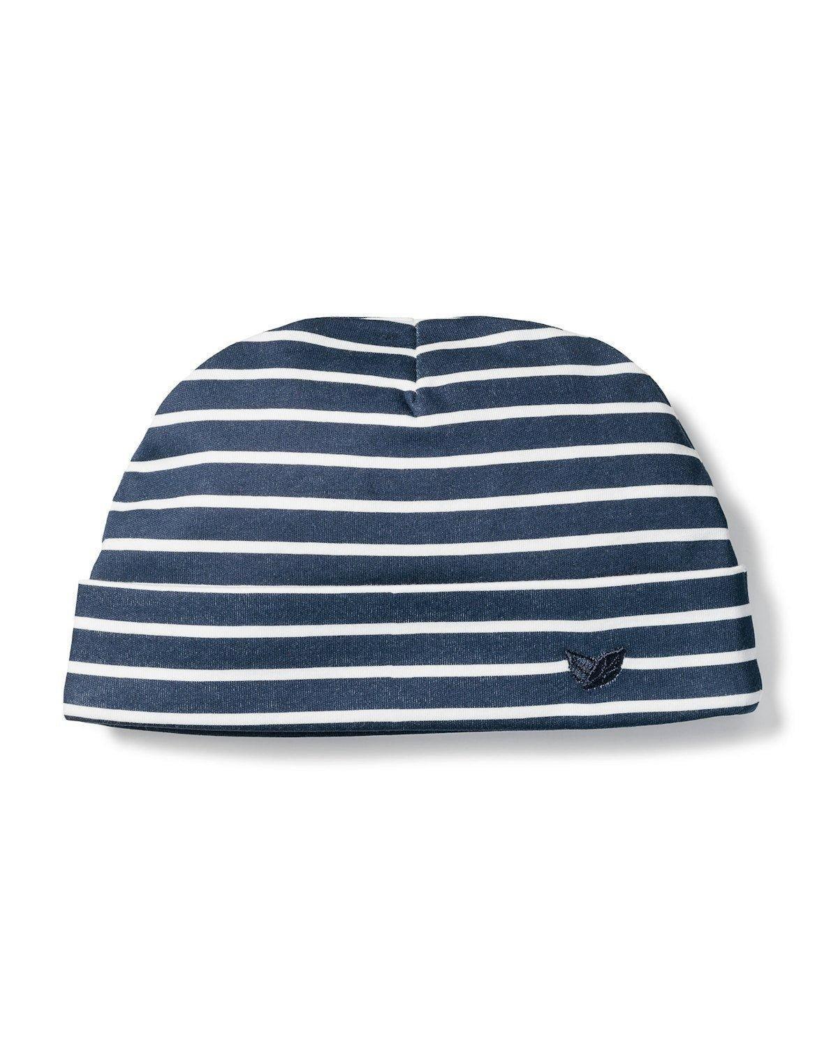 Navy Stripe Pima Cotton Hat
