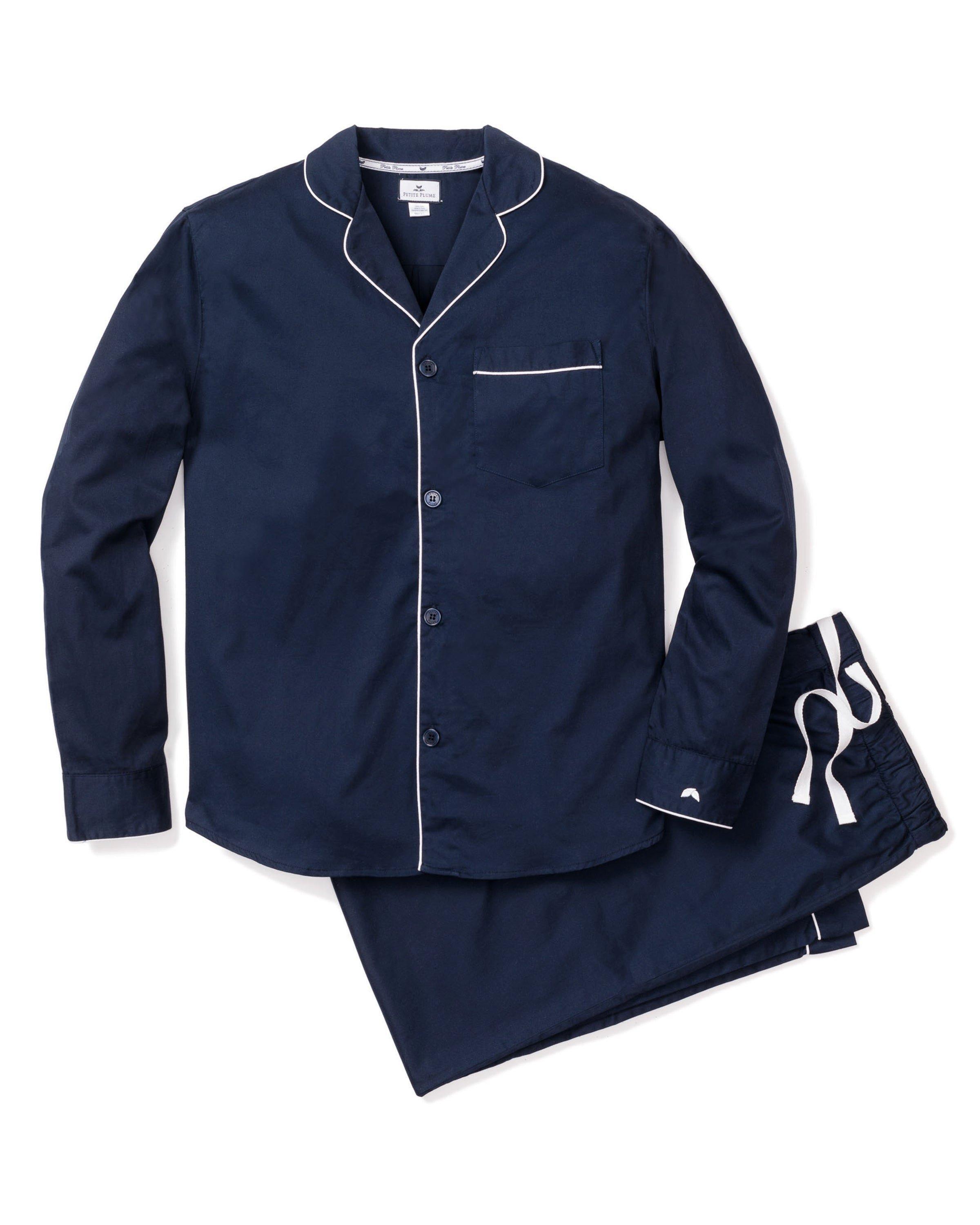 Men's Pajama Set in Navy Flannel