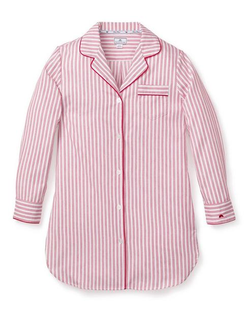 Women's Nightshirt in Antique Red Ticking