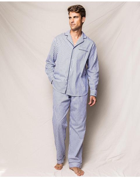 Men's Pajama Set in Navy French Ticking