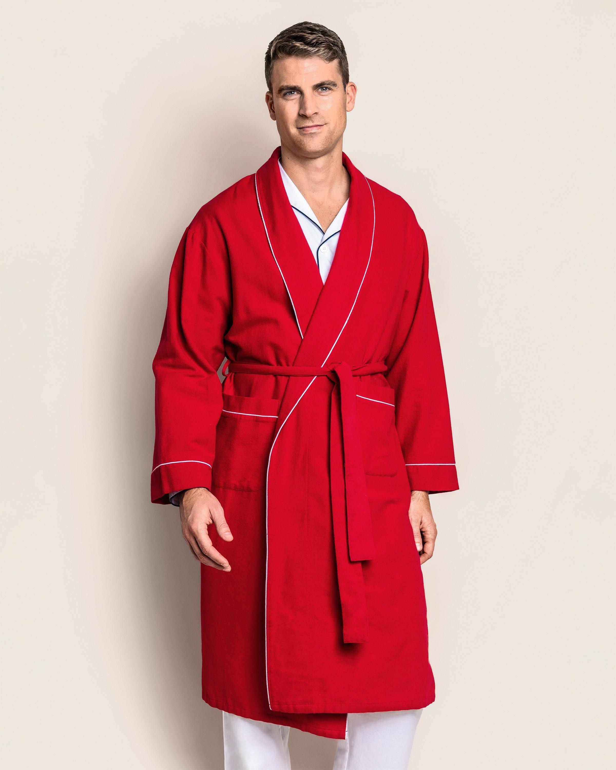 Men's Robe in Red Flannel image number 1