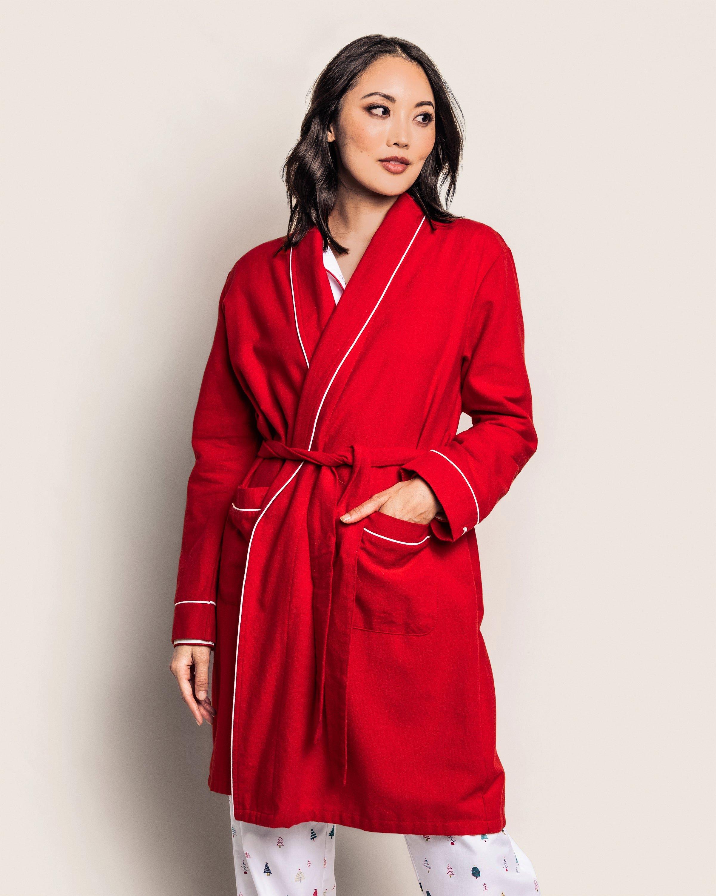 Women's Robe in Red Flannel image number 1