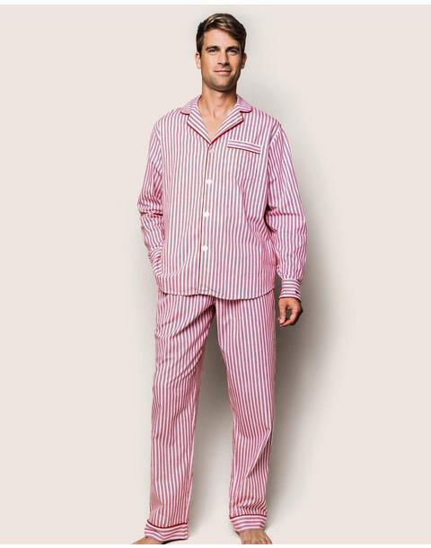 Men's Pajama Set in Antique Red Ticking