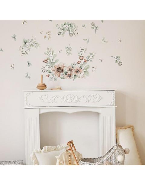 Meadow Flowers Pastel Wall Decal Set
