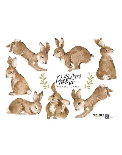 Happy Rabbits Wonderland Wall Decal Set