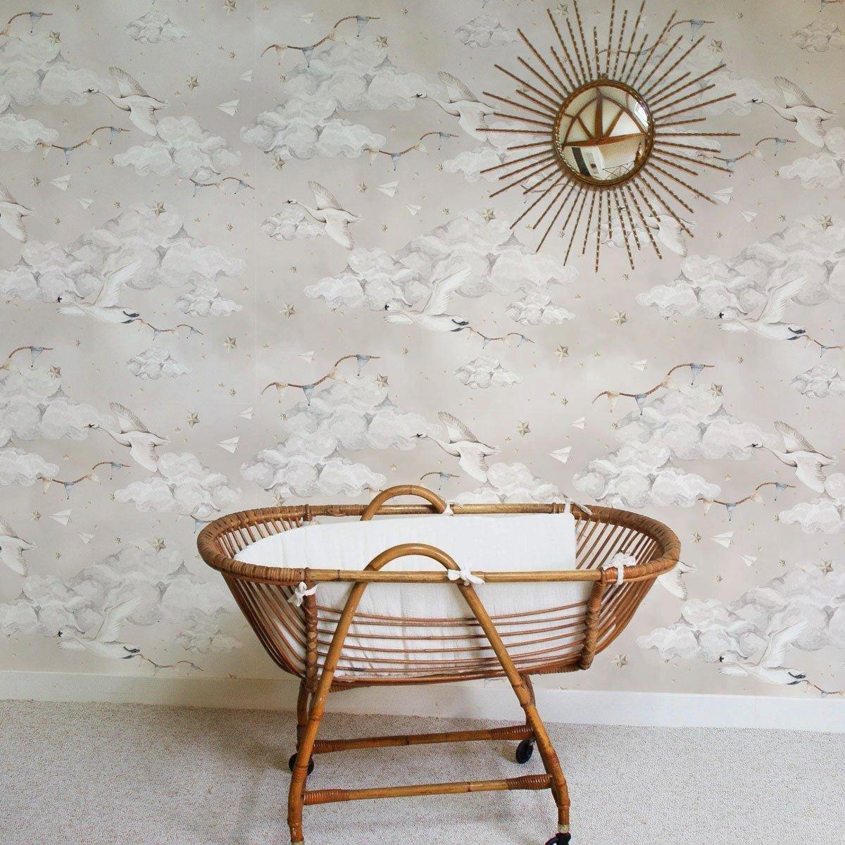 Magic Swans Beige Wallpaper image number 2