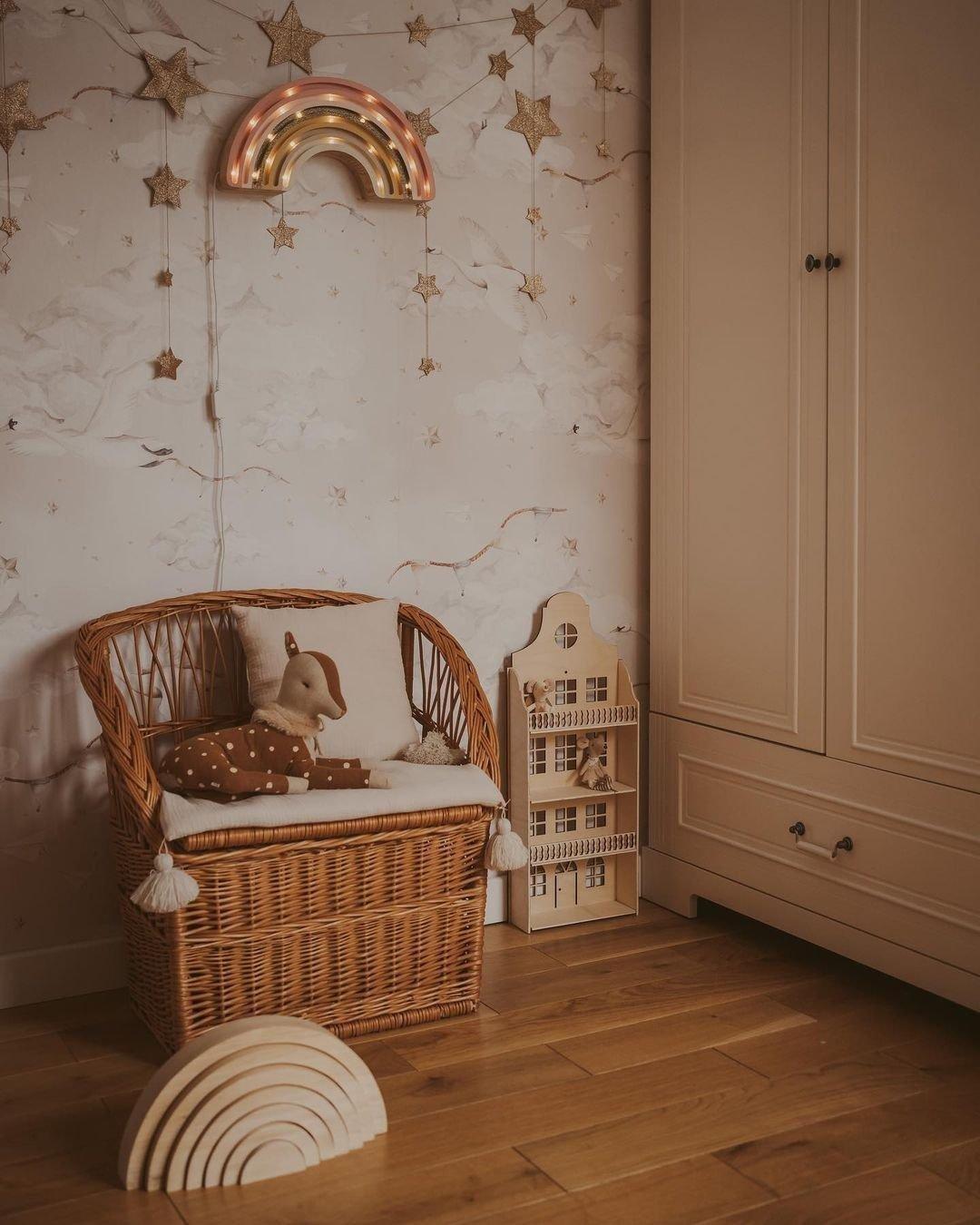 Magic Swans Beige Wallpaper image number 1