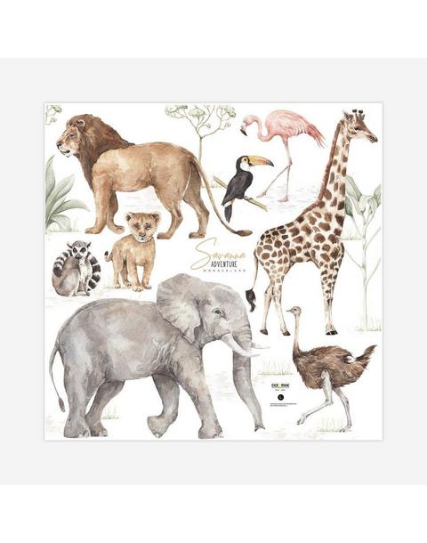 Savanna Animals Wonderland Wall Decal Set