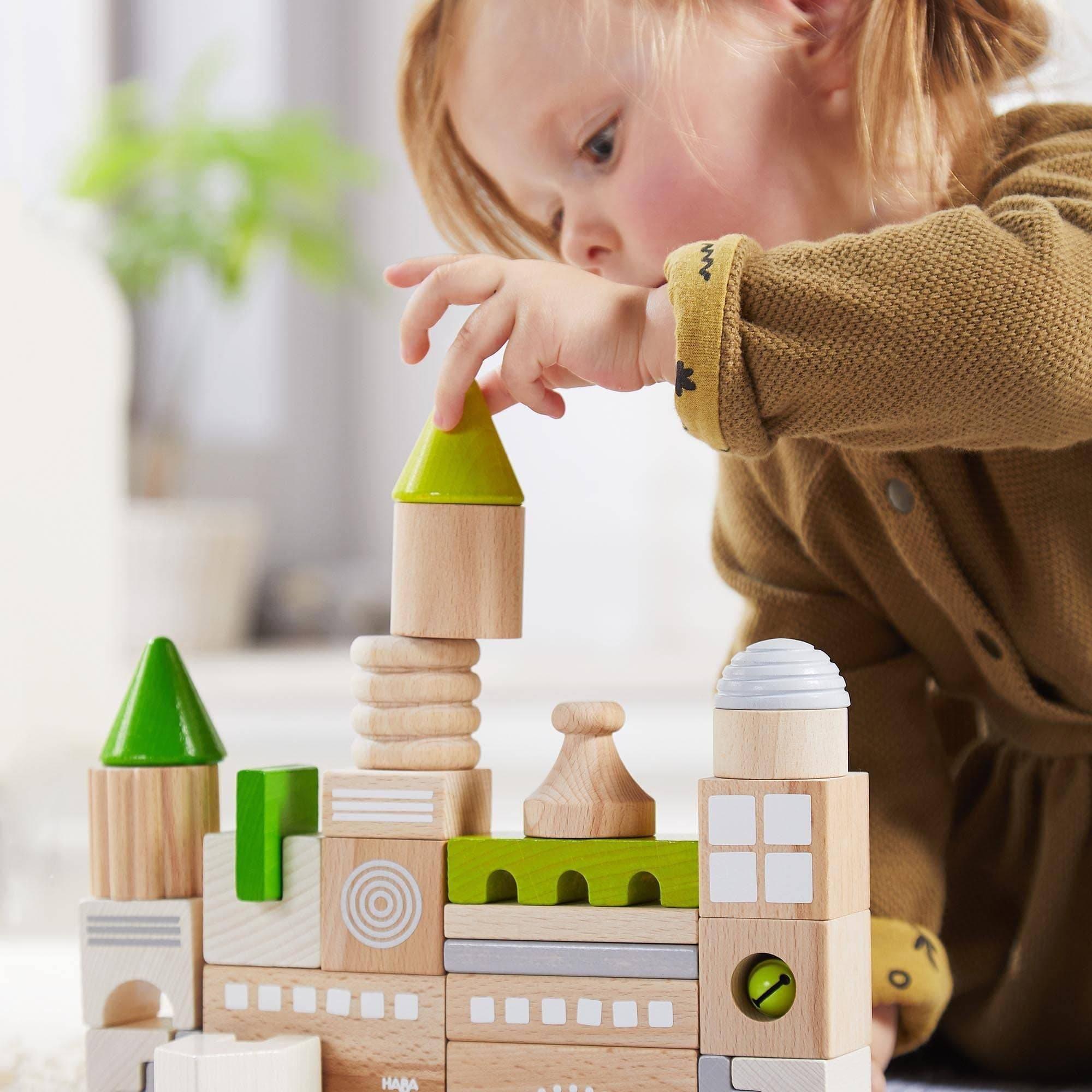 Coburg 28 Piece Wooden Building Blocks image number 1