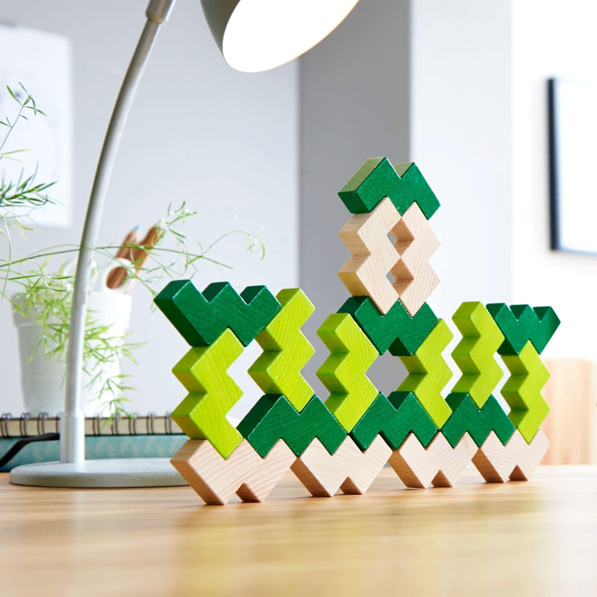 3D Viridis Wooden Stacking Game image number 1