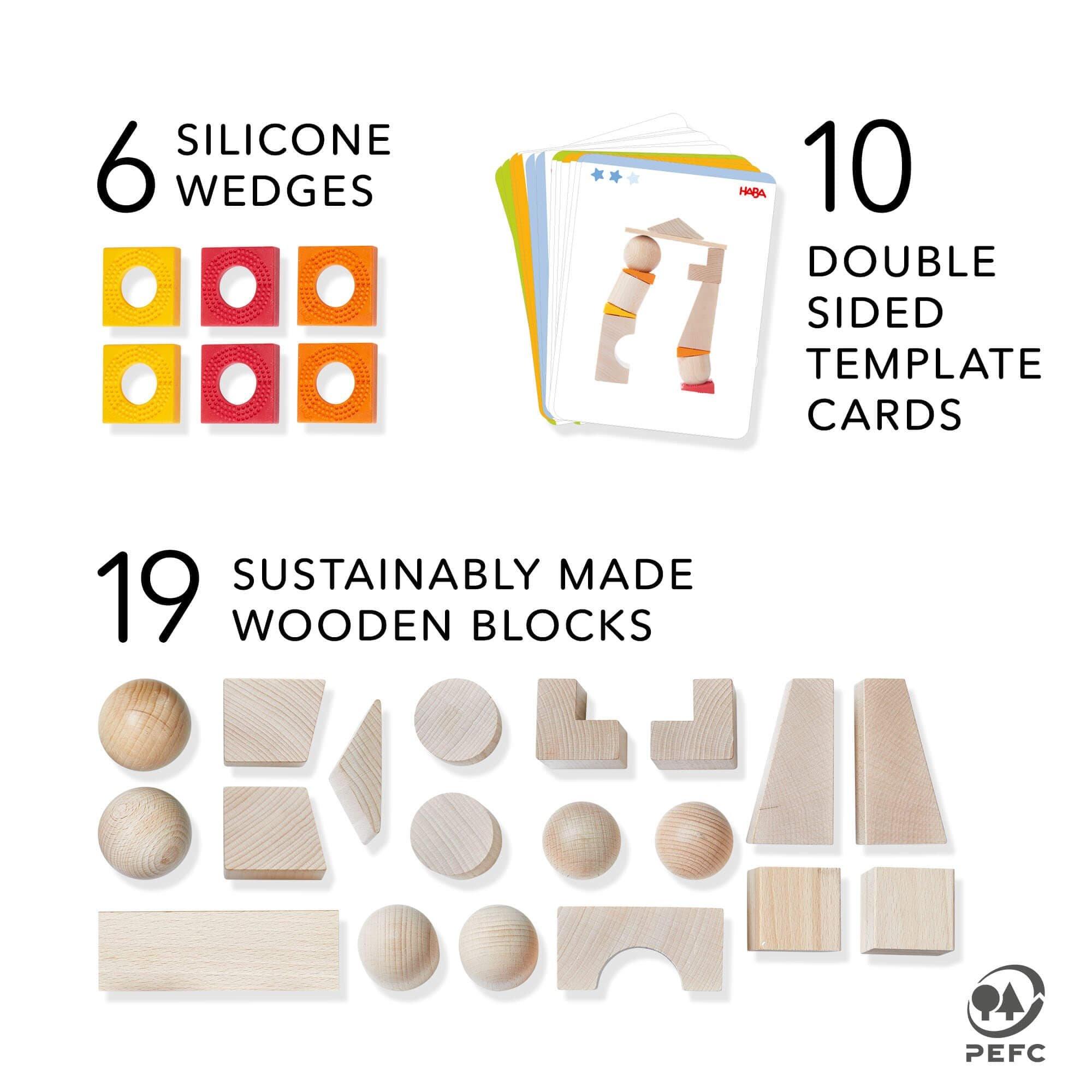 Teetering Towers Wooden Blocks image number 2