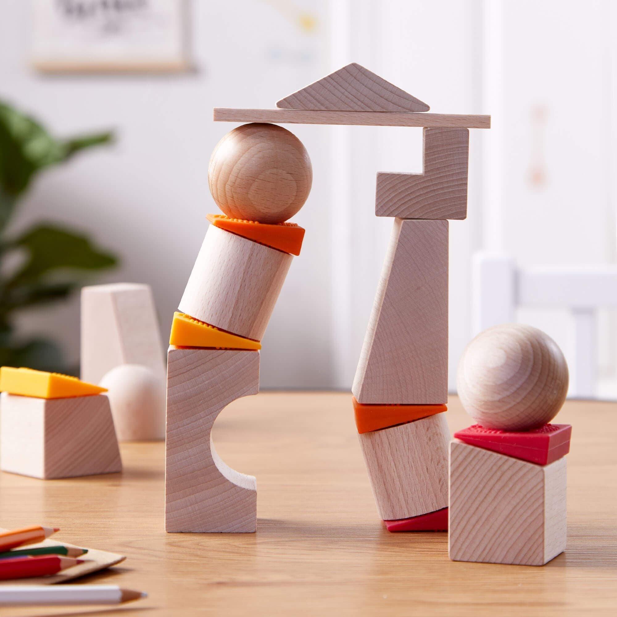 Teetering Towers Wooden Blocks image number 1