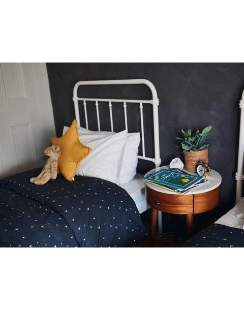 Organic Cosmic Triangles Duvet Cover