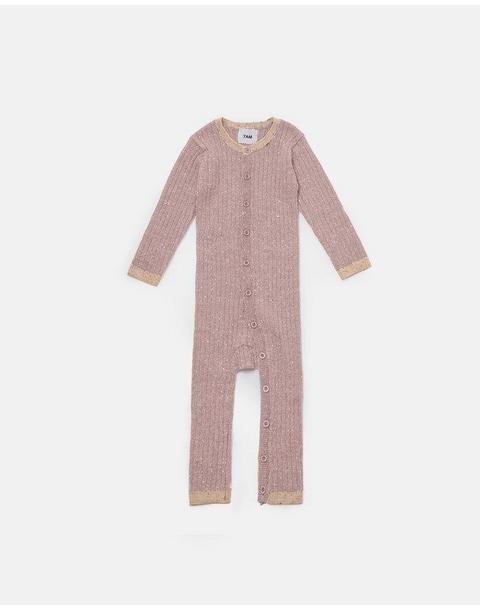 Long Sleeve Jumpsuit - Hug Me - Ash Rose