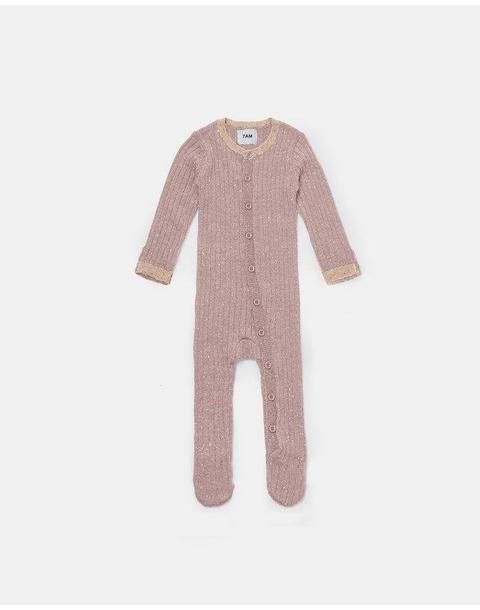 Long Sleeve Jumpsuit Footie - Hug Me - Ash Rose