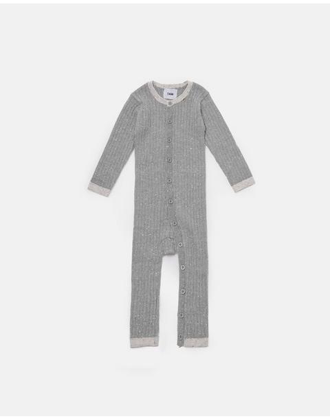 Long Sleeve Jumpsuit - Hug Me - Heather Grey