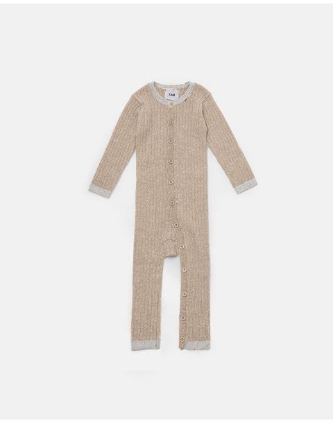 Long Sleeve Jumpsuit - Hug Me - Oat