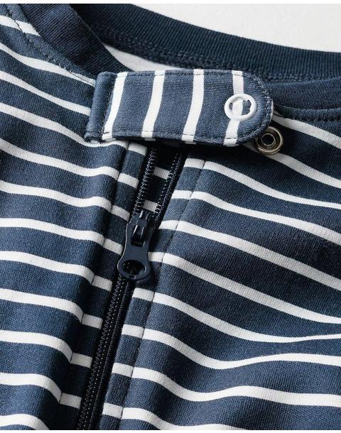 Navy Stripe Pima Cotton Romper