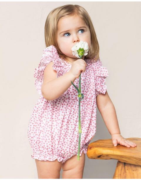 Infants Ruffled Romper in Sweethearts