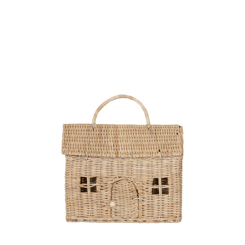 Rattan Casa Clutch - Straw
