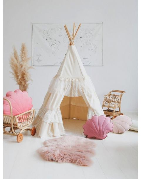 “Shabby Chic” Teepee Tent with Frills