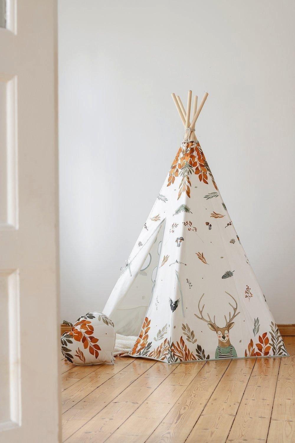 “Forest Friends” Teepee and Round Mat Set image number 3