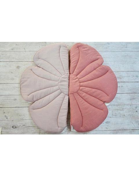 Linen "Powder Rose" Flower Mat