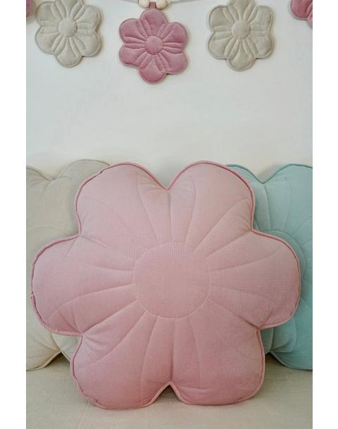 Velvet "Pink Elderberry" Flower Pillow