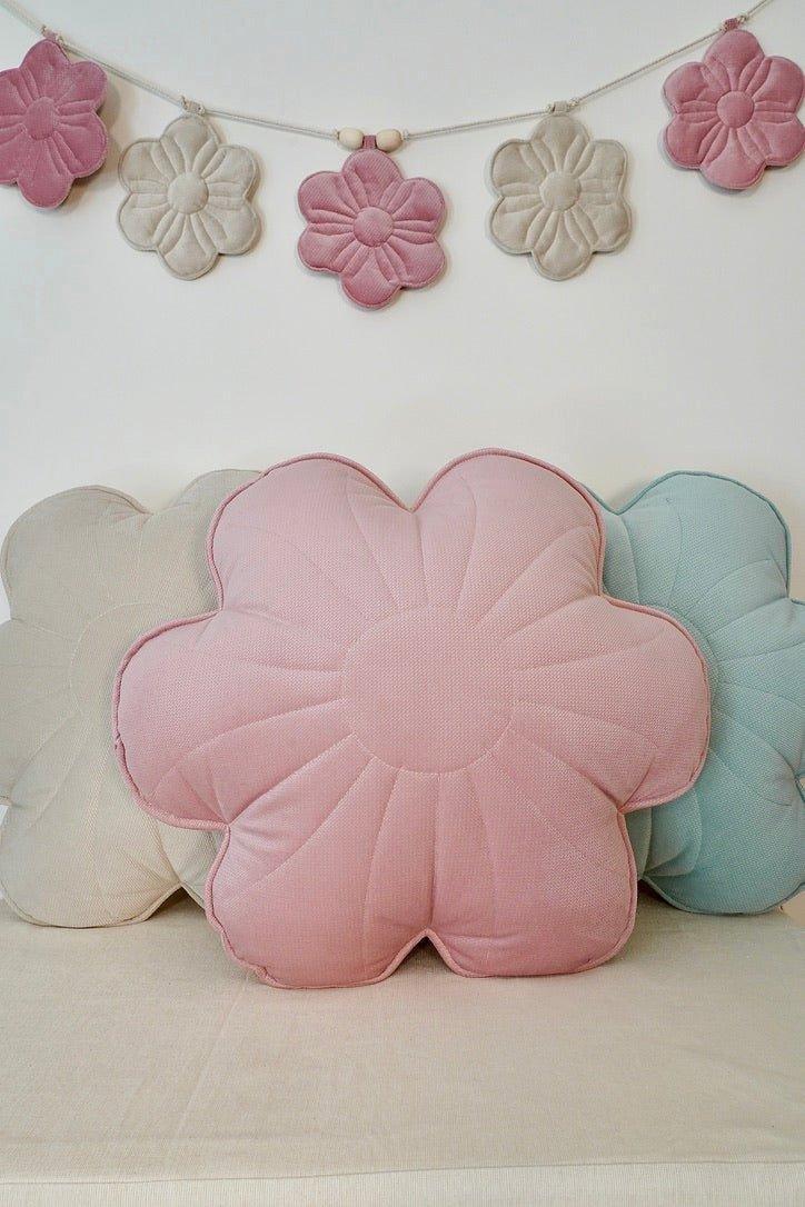 Velvet "Pink Elderberry" Flower Pillow image number 1
