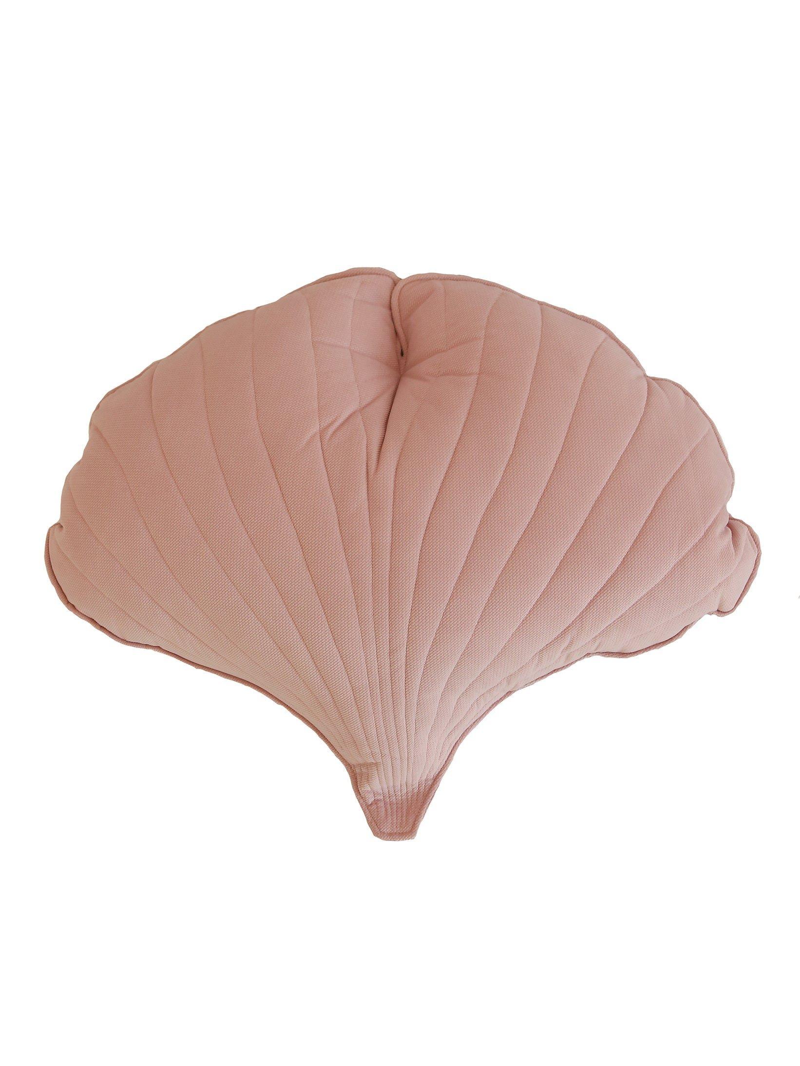 Velvet “Powder Pink” Ginkgo Leaf Pillow image number 1