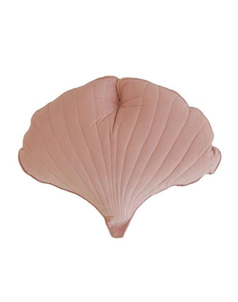 Velvet “Powder Pink” Ginkgo Leaf Pillow