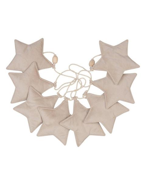 Velvet “Cream Dust” Garland with Stars