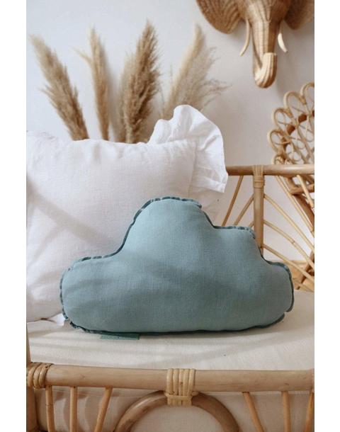 Linen “Eye of the Sea” Cloud Pillow