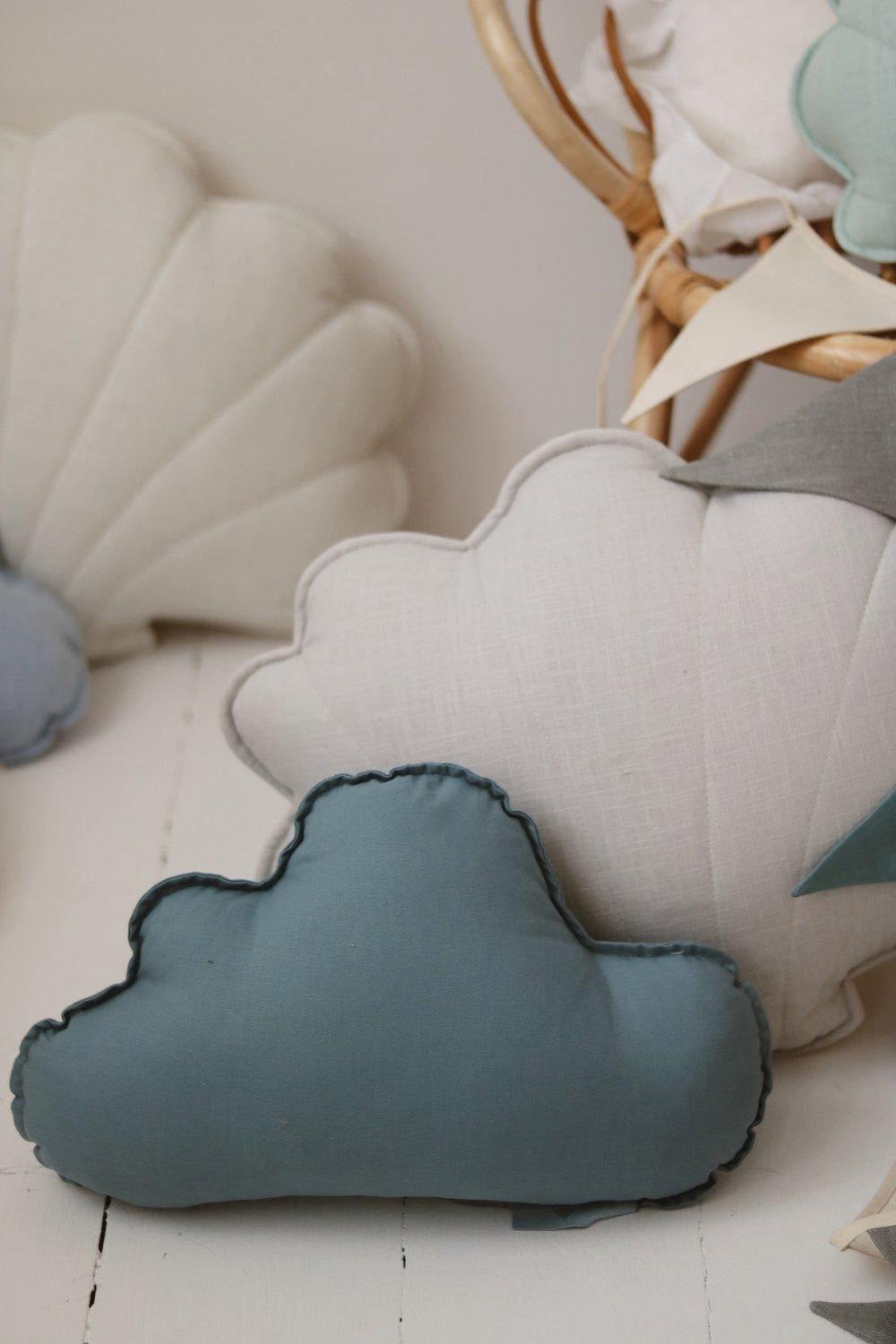 Linen “Eye of the Sea” Cloud Pillow image number 3