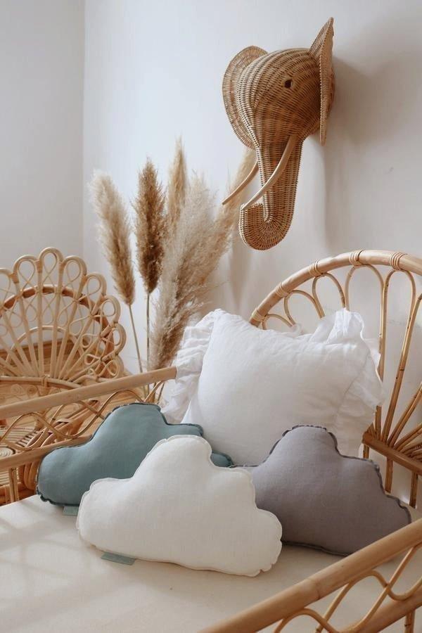 Linen “Grey” Cloud Pillow image number 3