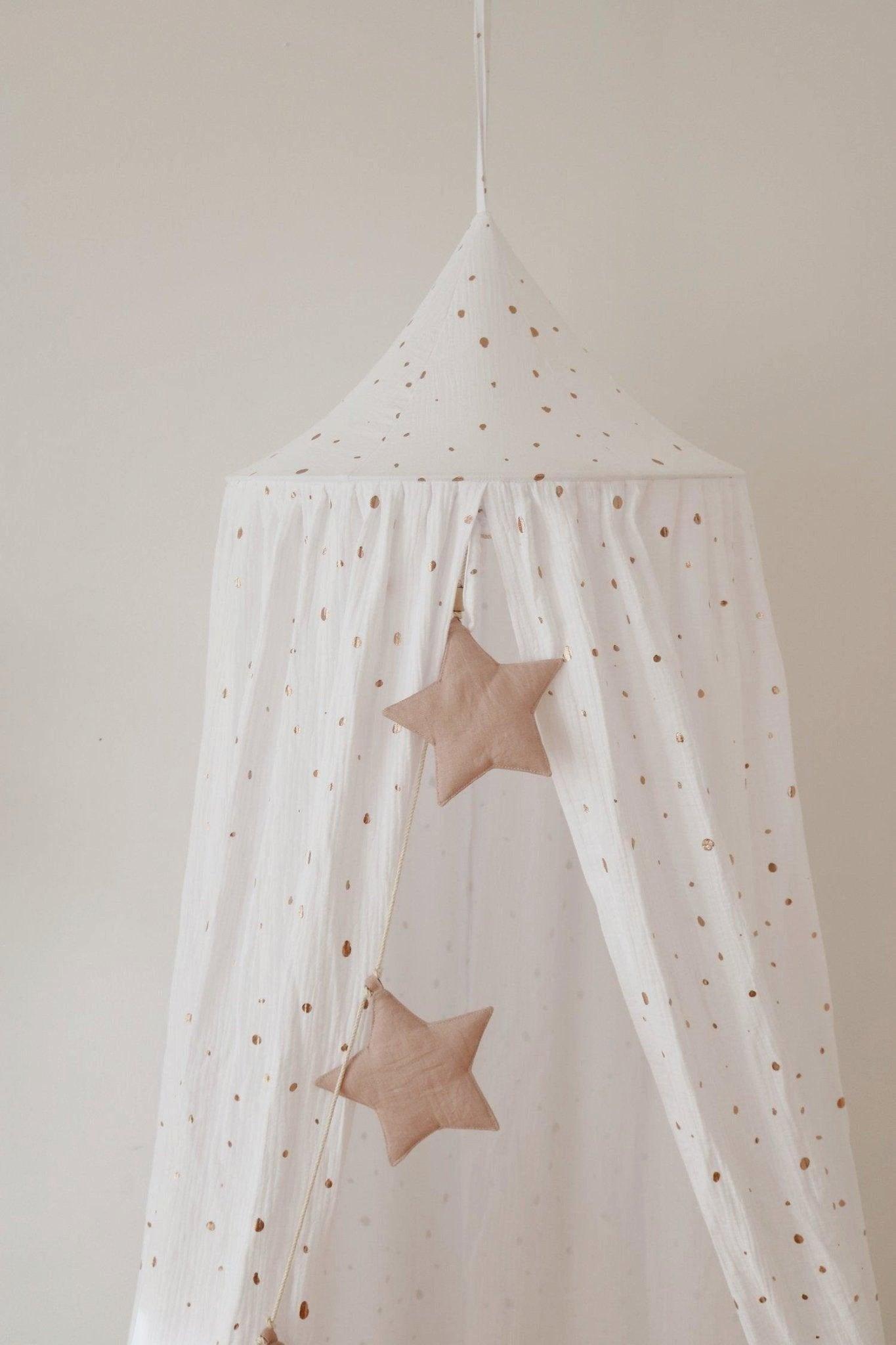 Linen “Pink Powder” Garland with Stars